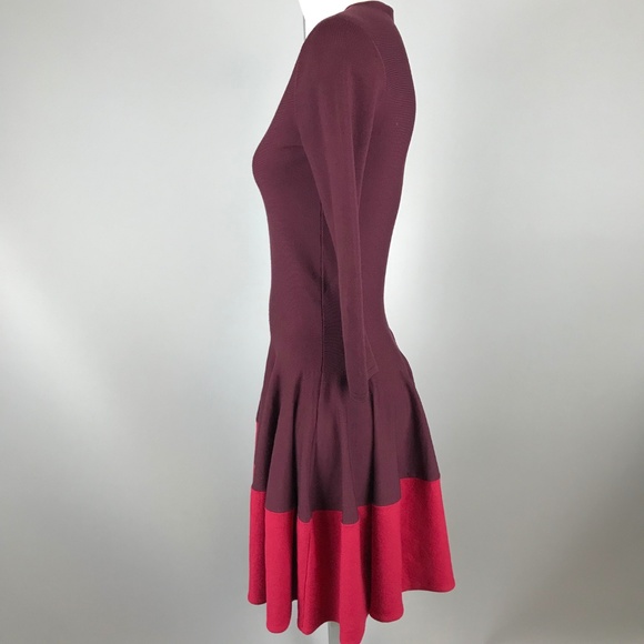 Alexander McQueen Wool Colorblock A Line Dress M - Picture 7 of 8